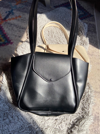Soft Leather Shoulder Tote Bag