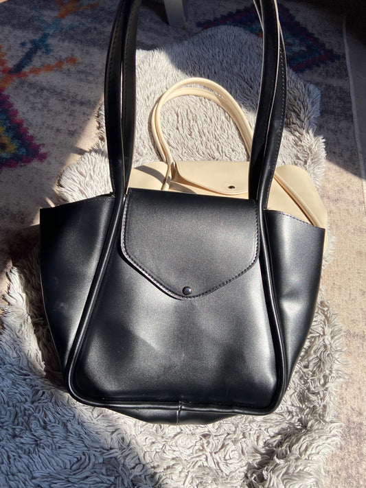 Soft Leather Shoulder Tote Bag