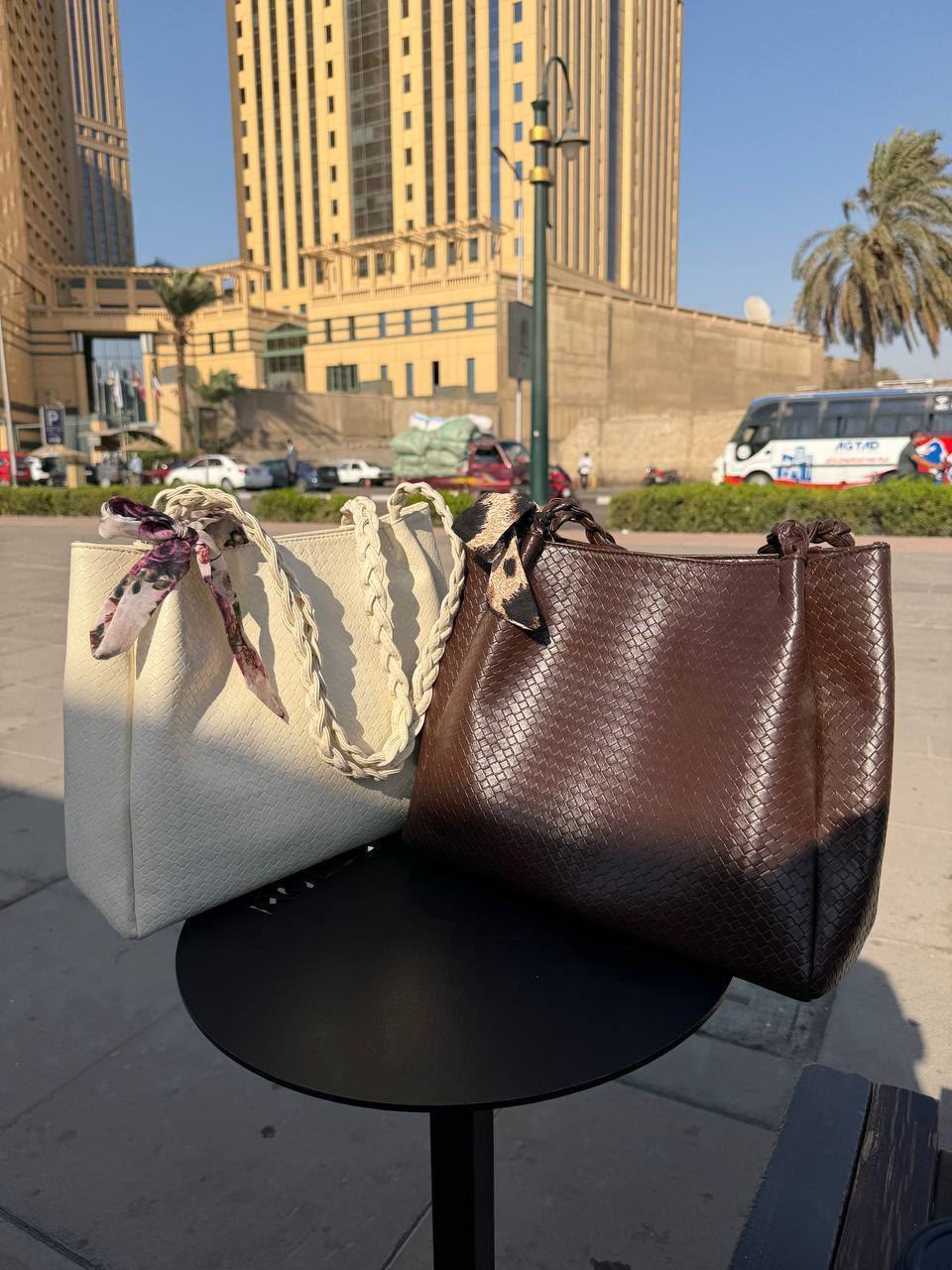 Braided Leather Tote Bag