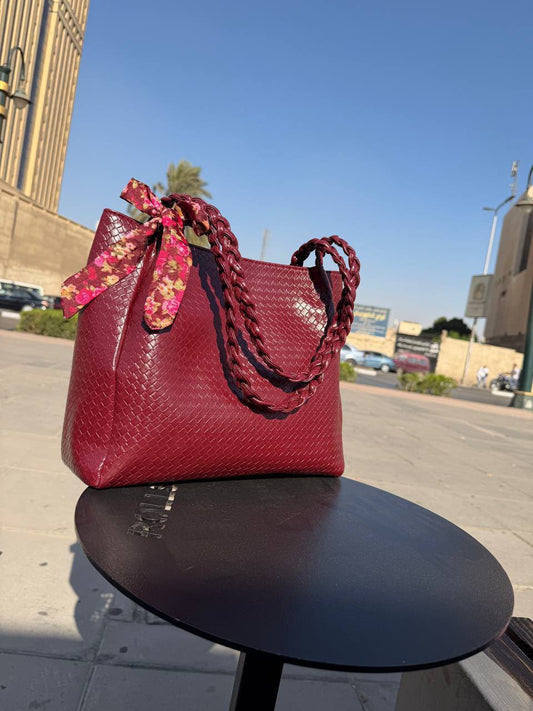 Braided Leather Tote Bag