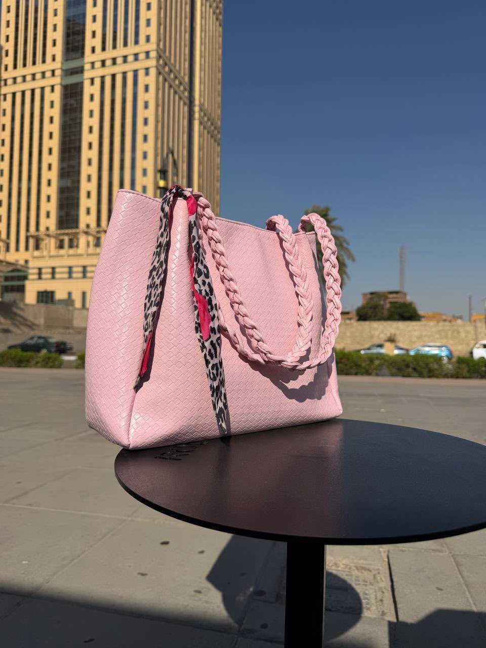 Braided Leather Tote Bag