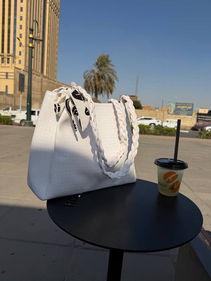 Braided Leather Tote Bag